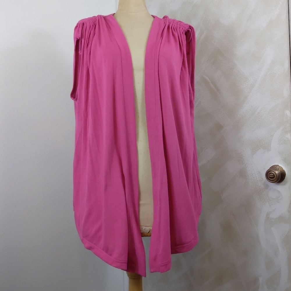 Investments sleeveless cardigan Pink size 3X